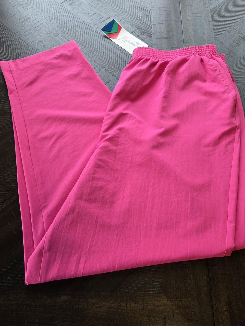 NWT Vintage Pykettes Hot Pink Elastic Waist Trousers - Made in USA  Plus Size 20